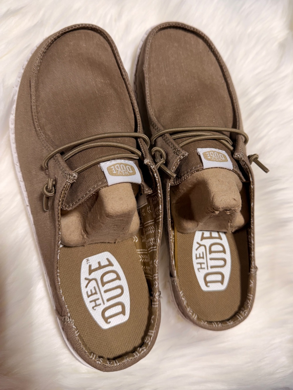 Hey Dude Tan Canvas Slip-On Mules - Picture 2 of 5